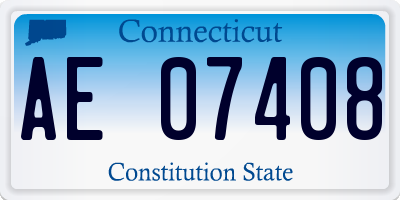 CT license plate AE07408