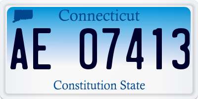 CT license plate AE07413