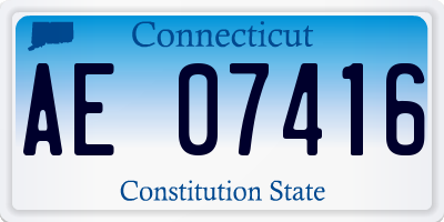 CT license plate AE07416