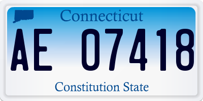 CT license plate AE07418