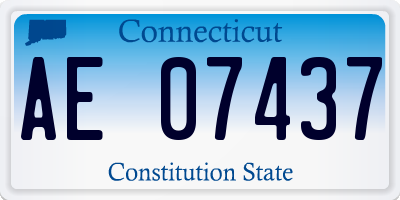 CT license plate AE07437