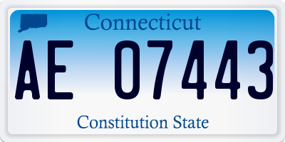CT license plate AE07443