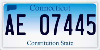 CT license plate AE07445