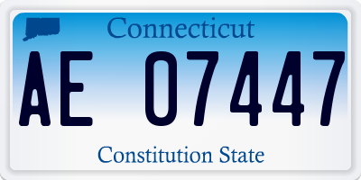 CT license plate AE07447