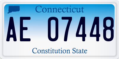 CT license plate AE07448