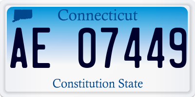 CT license plate AE07449