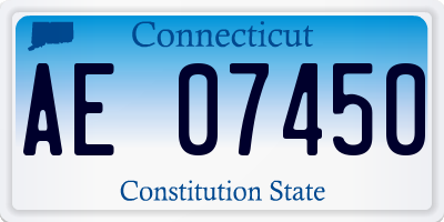 CT license plate AE07450