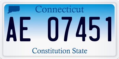 CT license plate AE07451