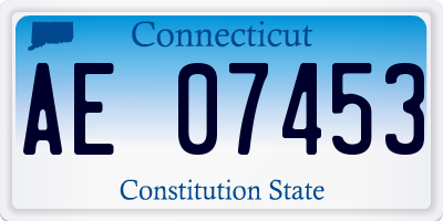 CT license plate AE07453