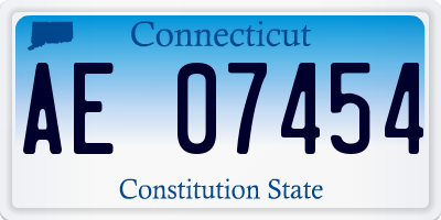 CT license plate AE07454