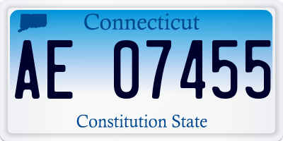 CT license plate AE07455