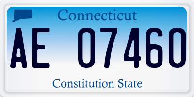 CT license plate AE07460