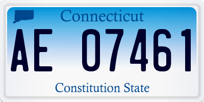 CT license plate AE07461