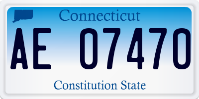 CT license plate AE07470