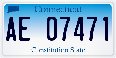 CT license plate AE07471