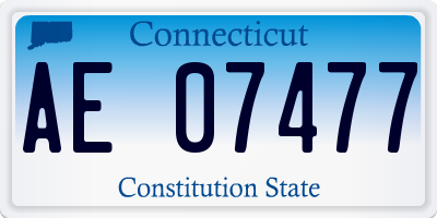 CT license plate AE07477
