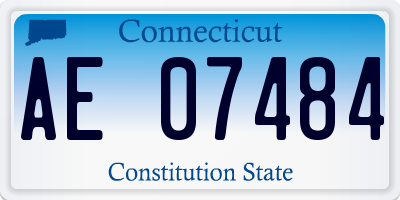 CT license plate AE07484