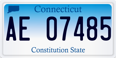 CT license plate AE07485