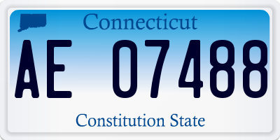 CT license plate AE07488