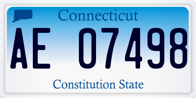 CT license plate AE07498