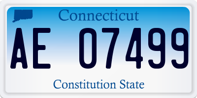 CT license plate AE07499