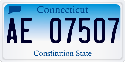CT license plate AE07507