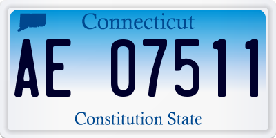 CT license plate AE07511
