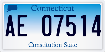 CT license plate AE07514