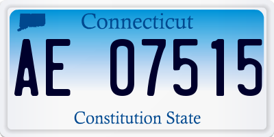 CT license plate AE07515