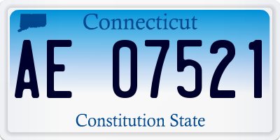 CT license plate AE07521