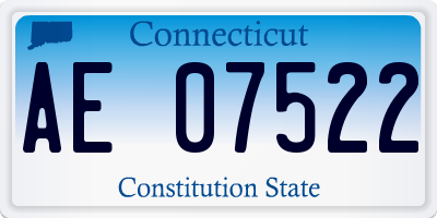 CT license plate AE07522