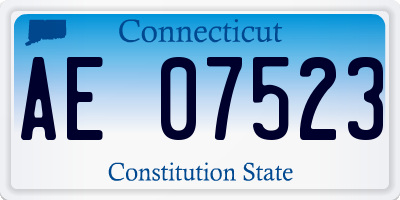 CT license plate AE07523