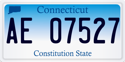 CT license plate AE07527