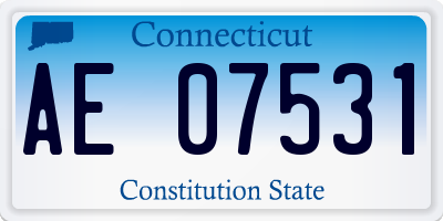 CT license plate AE07531