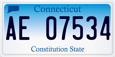 CT license plate AE07534