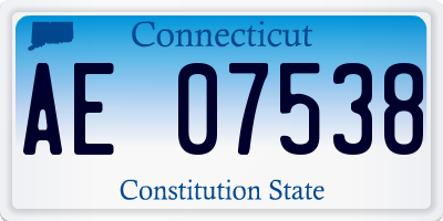 CT license plate AE07538