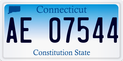 CT license plate AE07544