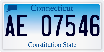 CT license plate AE07546
