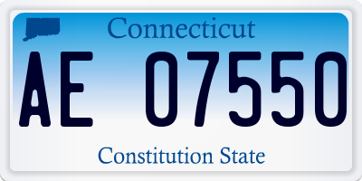 CT license plate AE07550