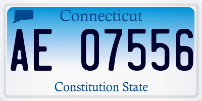CT license plate AE07556