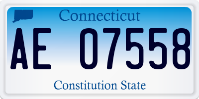 CT license plate AE07558