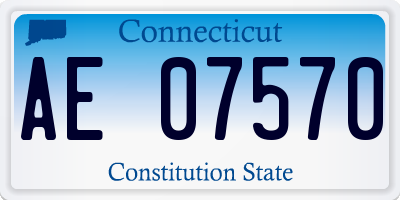CT license plate AE07570