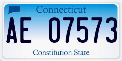 CT license plate AE07573