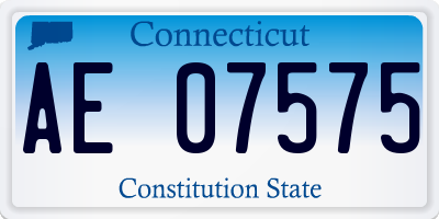 CT license plate AE07575