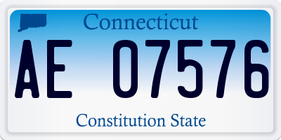 CT license plate AE07576