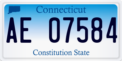 CT license plate AE07584