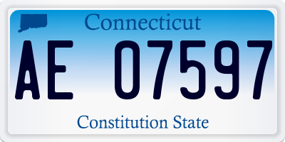 CT license plate AE07597