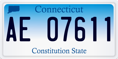 CT license plate AE07611