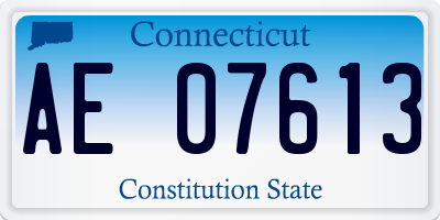 CT license plate AE07613