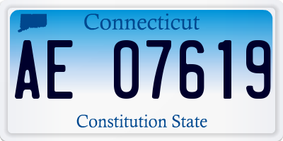 CT license plate AE07619